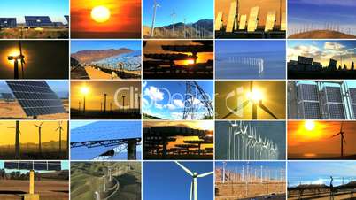 Montage of Clean Energy Production