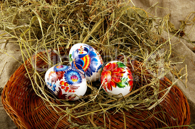 The painted eggs