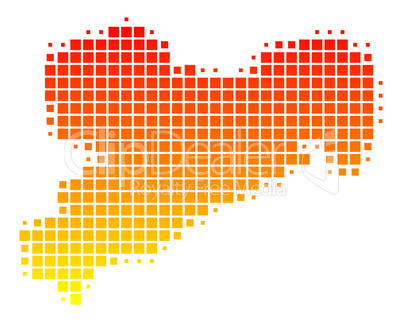 Karte von Sachsen