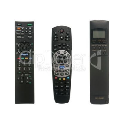 Three remote control devices