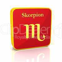 Sternzeichen - Skorpion Rot Gold