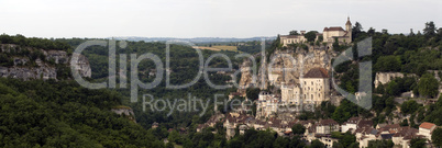 Panoramafoto von Rocamadour, Lot, Frankreich