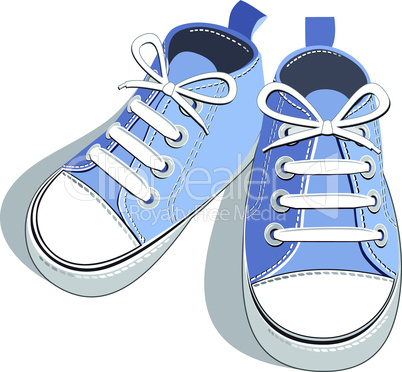 Children blue shoes