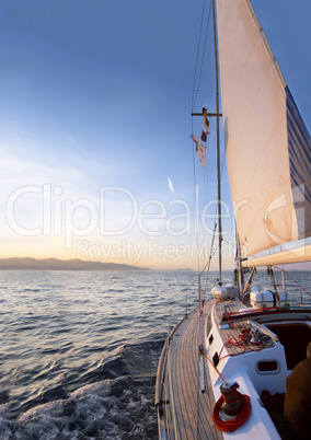 Sailing boat in the sea