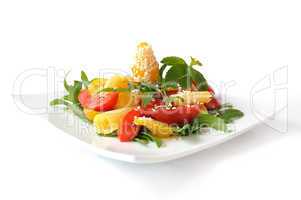 salad of red and yellow tomatoes