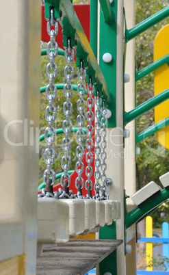 Suspension bridge on the chains