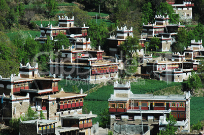 Landscape of Tibetan buildings