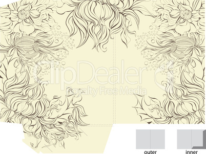 Decorative folder with floral pattern