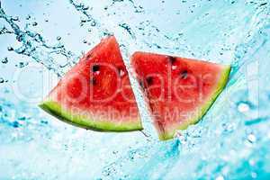 watermelon and water
