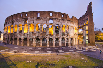 Colosseum by Night in Rome, Italy