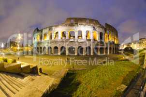 Colosseum by Night in Rome, Italy
