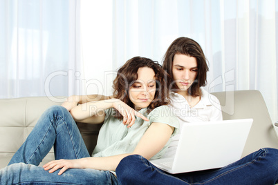 Couple With Laptop