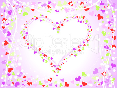 Romantic heart background