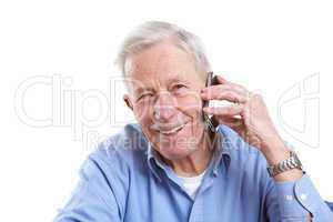 Senior on the phone