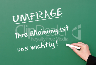 Umfrage - Ihre Meinung ist uns wichtig !