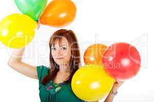 Junge Frau mit Luftballons 453