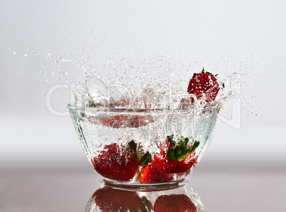 Strawberries in the water