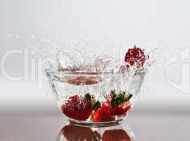Strawberries in the water
