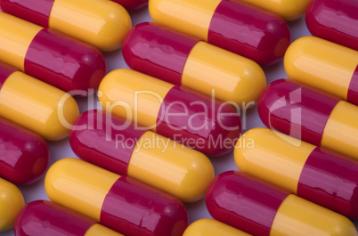 medicine capsules as texture