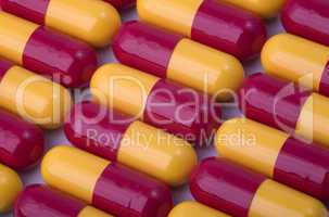 medicine capsules as texture