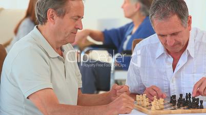 Freunde spielen Schach