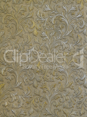 wall texture with with the silver and gold leaves