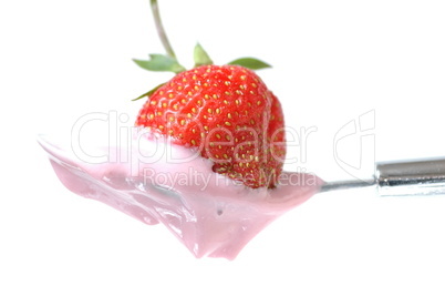 Strawberry On Spoon
