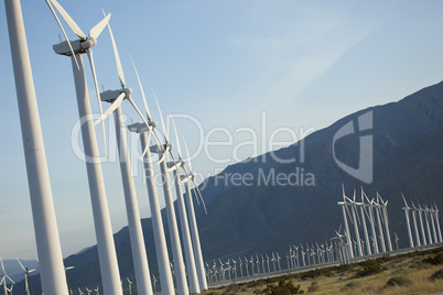 Dramatic Wind Turbine Farm