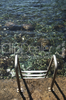 Saltwater natural swimming pool