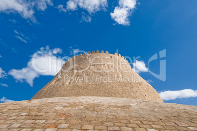 Walls of an ancient city of Khiva, Uzbekistan