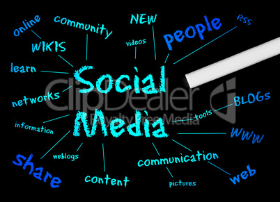 Social Media - Blackboard blue