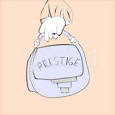 Bag with inscription prestige