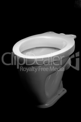 The ltoilet bowl, isolated on black background