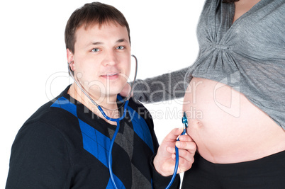 Beautiful couple - pregnant woman