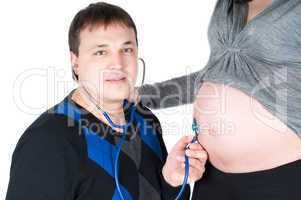 Beautiful couple - pregnant woman