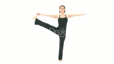 Yoga Asana Gestreckte Hand-Zeh-Haltung
