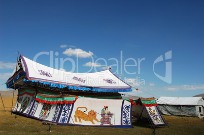 Tent on grassland