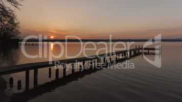 sunset at lake Starnberg