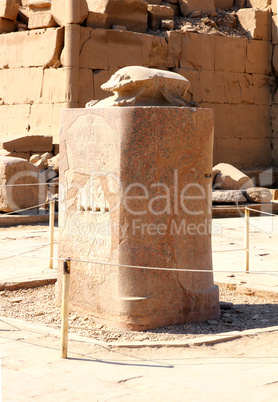 scarabaeus monument in karnak temple