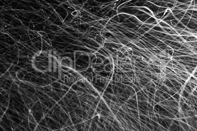 abstract white chaos lines on black