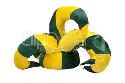 Yellow and green joker hat