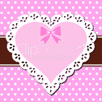 Lace pink heart