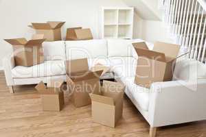 Room Of Cardboard Boxes for Moving House