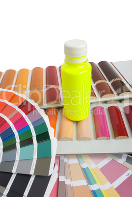 bottle of paint on the color catalogs