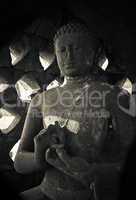 Buddha statue at Borobudur temple, Java, Indonesia