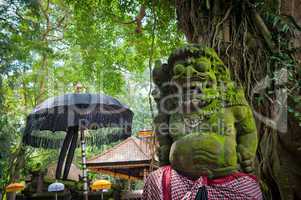Statue of Balinese demon in Ubud