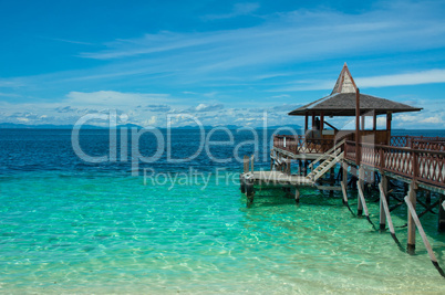 Pier at tropical island