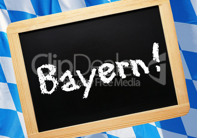 Bayern ! - Konzept Bild mit bayerischer Flagge