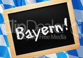 Bayern ! - Konzept Bild mit bayerischer Flagge