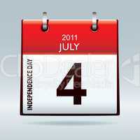 Independence day calendar icon